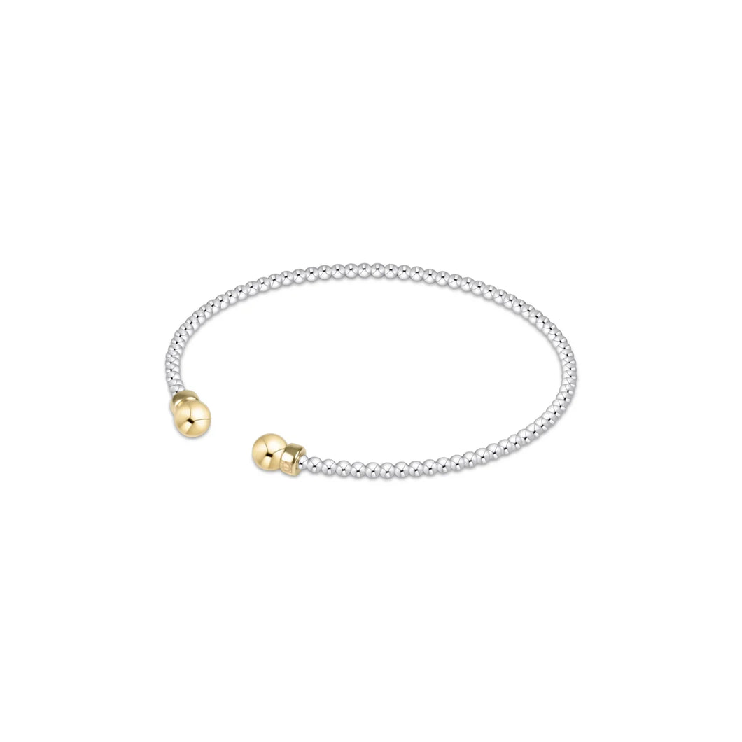 enewton Classic Sterling Mixed Metal 2mm Bead Cuff - Gold