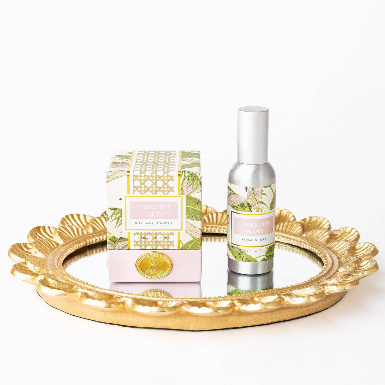 Scalloped Mirrored Tray