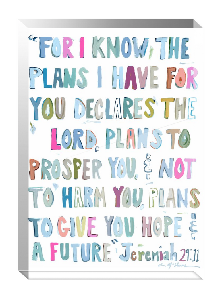Chelsea McShane Jeremiah Acrylic Block