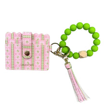 Load image into Gallery viewer, Laura Park Rosemary Stripe Pink Wristlet Wallet