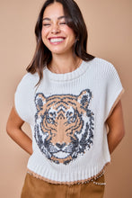 Load image into Gallery viewer, Tiger Head Sleeveless Sweater
