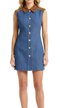 Load image into Gallery viewer, Anna Cate Jones Dress | Denim/Suede Mix