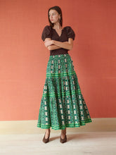 Load image into Gallery viewer, Brooks Avenue Tiered Maxi Skirt | Garland Green