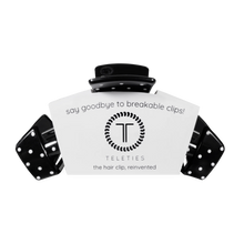 Load image into Gallery viewer, Teleties Teleties Classic Black Polka Dot Party Large Claw Clip