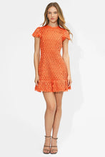 Load image into Gallery viewer, Adelyn Rae Kayla Flutter Sleeves Lace Mini Dress | Orange