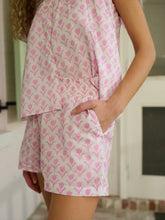 Load image into Gallery viewer, Brooks Avenue Ivy Flutter Sleeve Pajama Set Short | Pink Tulip