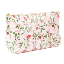 Load image into Gallery viewer, Clear Coated Travel Cosmetic Case - Botanical Berry