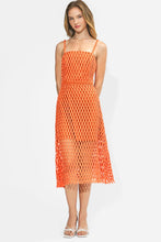 Load image into Gallery viewer, Adelyn Rae Karson Lace Midi Dress | Orange