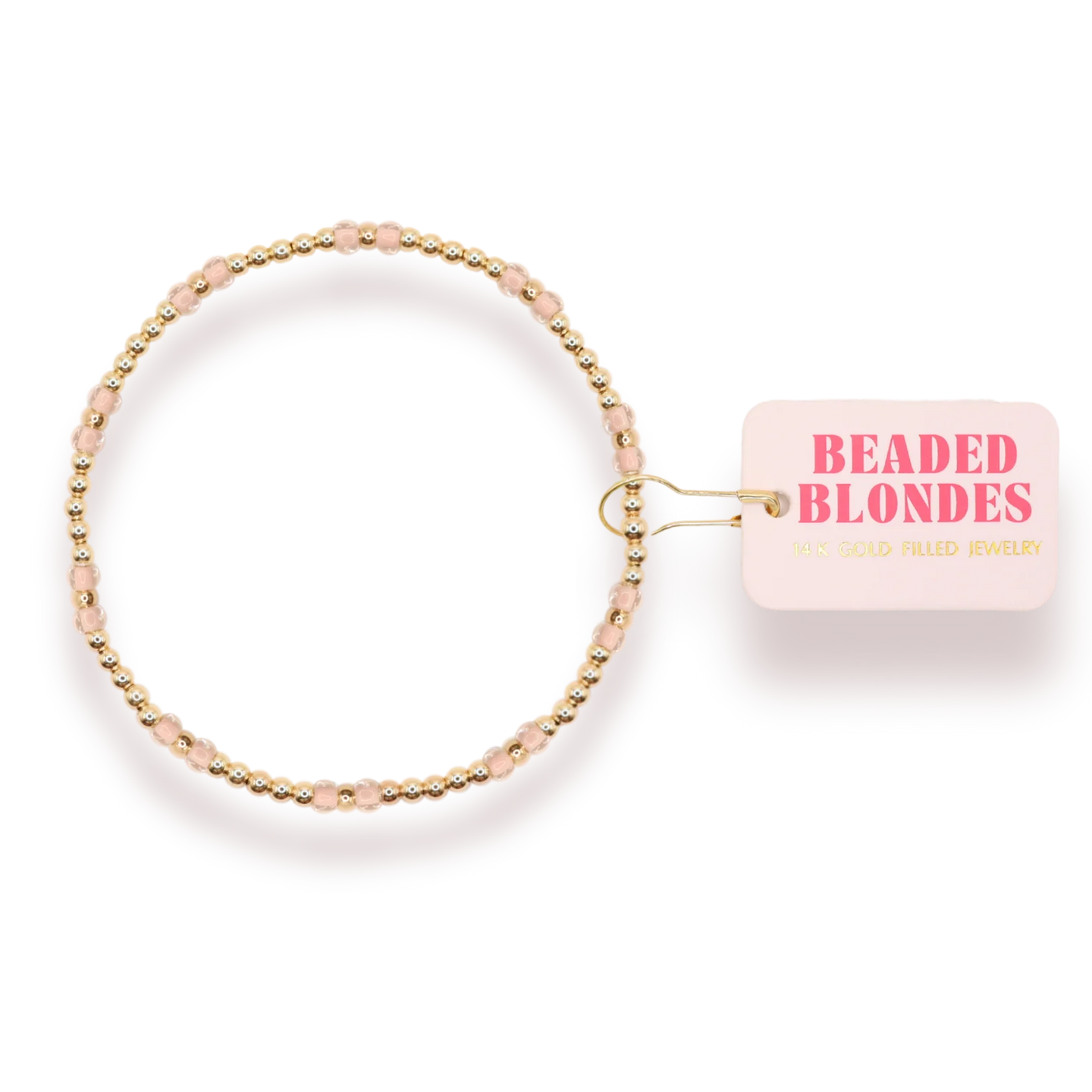 Beaded Blondes Light Pink Hazel Bracelet