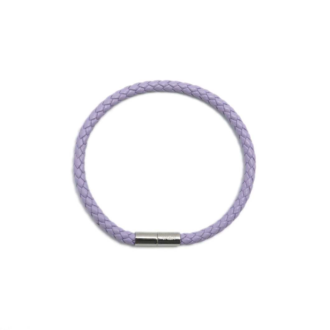 Lavender Leather Braided Bracelets