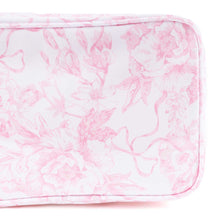 Load image into Gallery viewer, Pink Bow Toile Clear Coated Rectangular Cosmetic