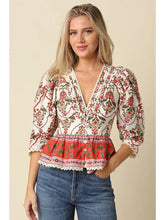 Load image into Gallery viewer, Ellery Top | Cream Multi