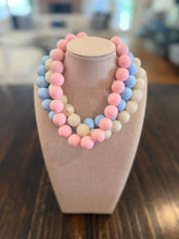 Load image into Gallery viewer, Chunky Baby Blue Bubble Necklace