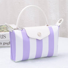 Load image into Gallery viewer, Nylon Mini Crossbody Bag | Black &amp; White Stripe