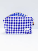 Load image into Gallery viewer, Sorority Gingham Quilted Makeup Bag