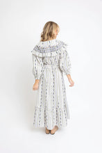 Load image into Gallery viewer, Karlie French Floral Peter Pan Emb Tier Maxi Dress