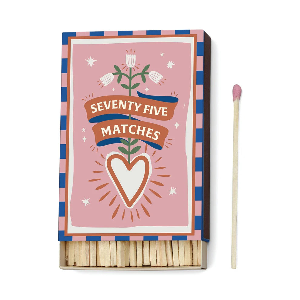 A Dopo Boxed Matches - Hearts Set of 75 Matches