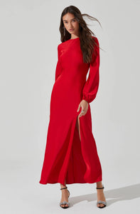 ASTR Elyse Satin Maxi Dress