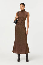 Load image into Gallery viewer, ASTR Riana Metallic Twist Front Maxi Dress