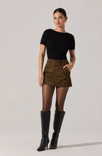 Load image into Gallery viewer, ASTR Kairos Skirt | Brown Cheetah Print