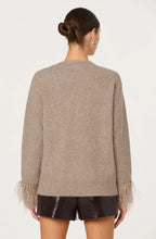 Load image into Gallery viewer, ASTR Grie Embellished Feather Trim Cardigan