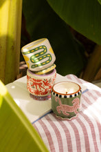 Load image into Gallery viewer, A Dopo 8oz Handpainted Jungle Ceramic Candle - Coconut &amp; Amber