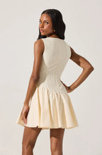 Load image into Gallery viewer, ASTR Cowl Neck Mixed Media Dress | Cream