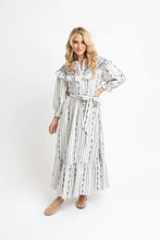 Load image into Gallery viewer, Karlie French Floral Peter Pan Emb Tier Maxi Dress