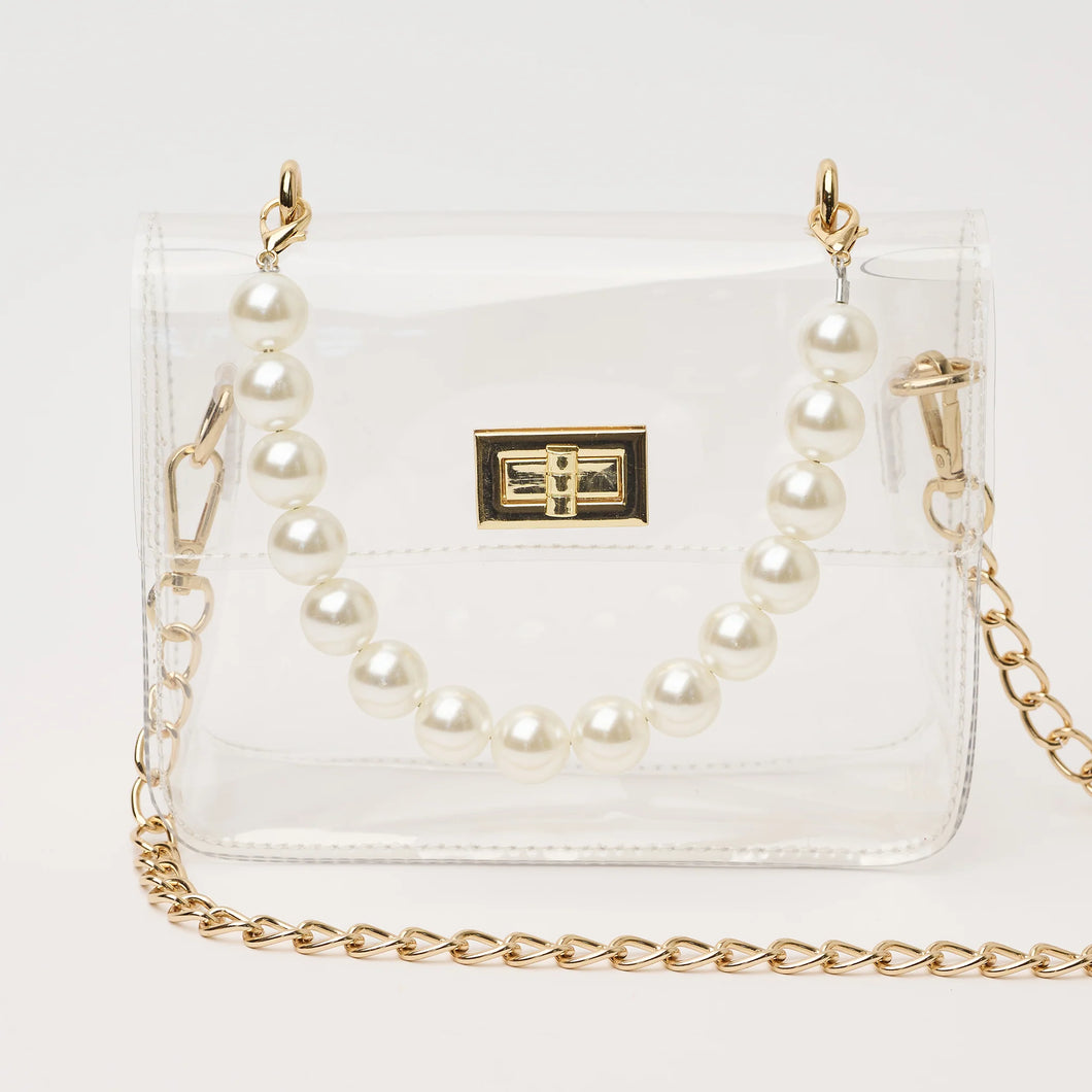 Audrey in Pearl Clear Crossbody
