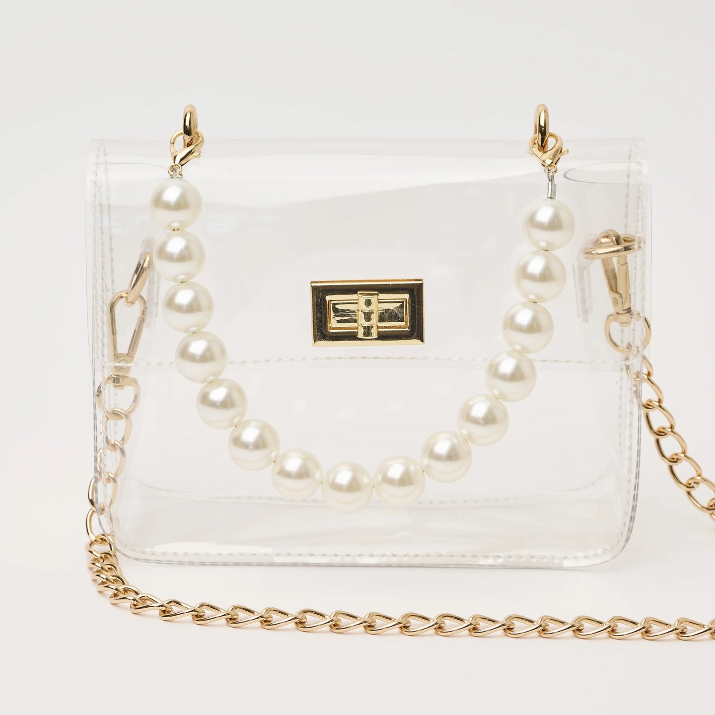 Audrey in Pearl Clear Crossbody