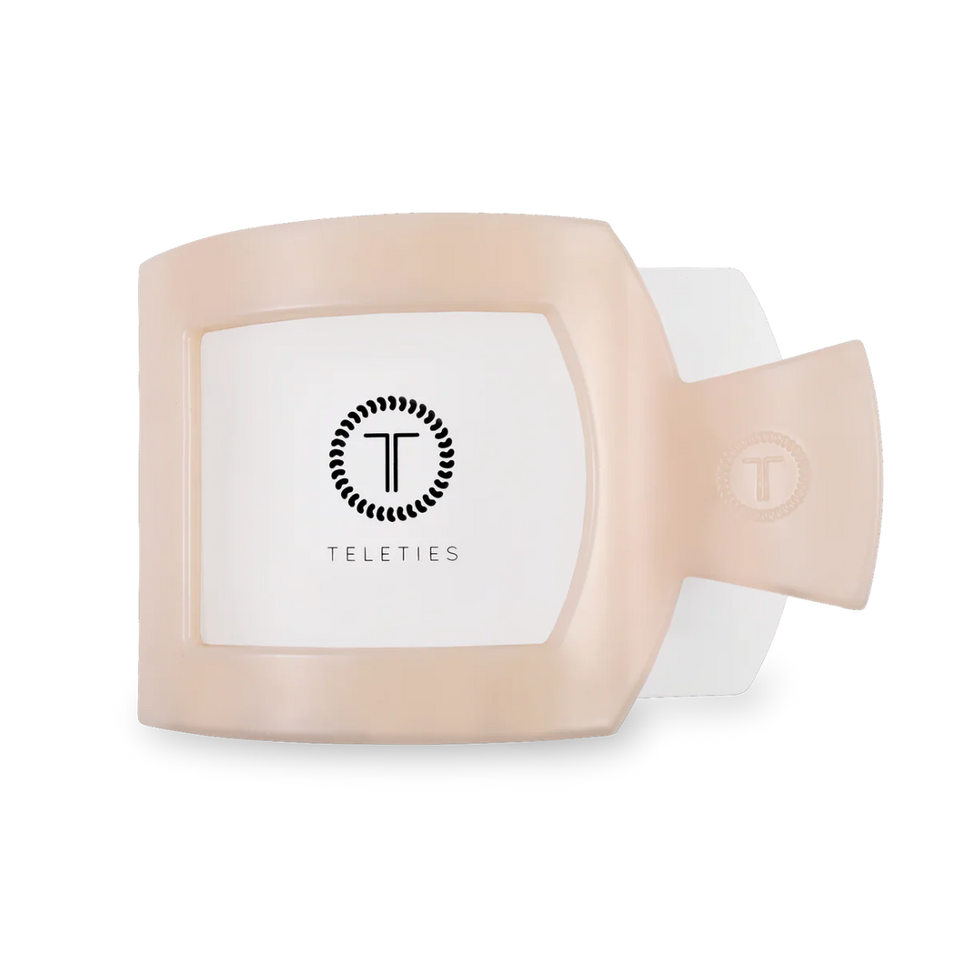 Teleties Almond Beige Large Flat Square Clip