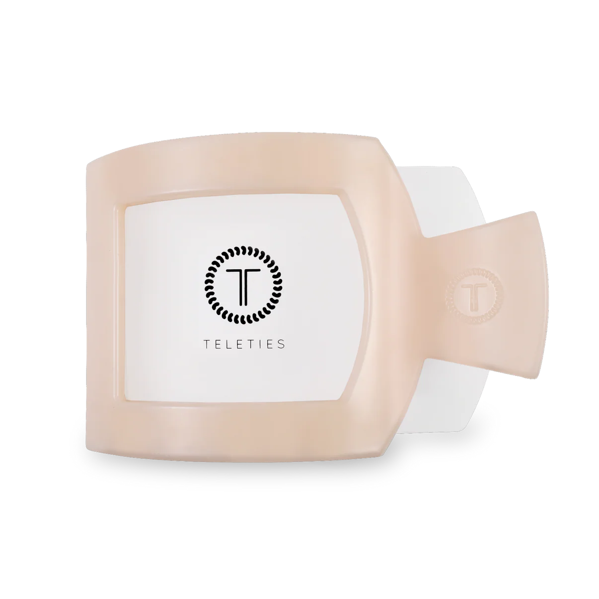 Teleties Almond Beige Large Flat Square Clip