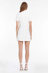 Short Sleeve Mesha Dress in Ivory by Amanda Uprichard