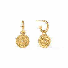 Load image into Gallery viewer, Julie Vos Gold Astor 6-in-1 Charm Earring | Iridescent Clear Crystal