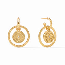 Load image into Gallery viewer, Julie Vos Gold Astor 6-in-1 Charm Earring | Iridescent Clear Crystal