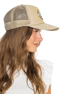 Friday Feelin' Pray For Cowboys Trucker Hat in Tan