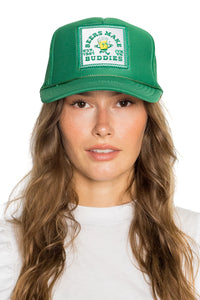 Friday Feelin' Beers Make Buddies Trucker Hat in Green