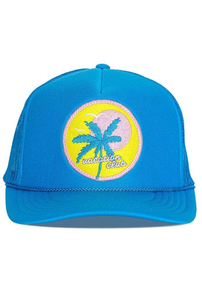 Friday Feelin' Vacation Club Trucker Hat in Blue