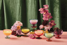 Load image into Gallery viewer, Aura 6oz Green &amp; Blush Tinted Glass Goblet - Misted Lime