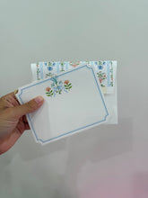 Load image into Gallery viewer, Blue &amp; Orange Floral Flat Ticket Notecard Set