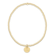 Classic Gold 2mm Bead Bracelet - Be You Small Gold Disc
