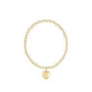 enewton Classic Gold 3mm Bracelet - Love Plush Gold Charm