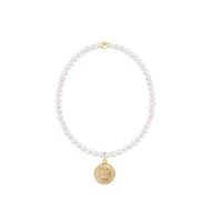enewton Classic Pearl 3mm Bracelet - Blessing Gold Disc