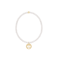 enewton Classic Pearl 3mm Bracelet - Guardian Angel Gold Disc