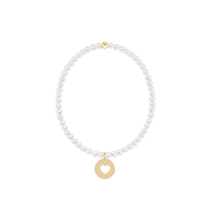 enewton Classic Pearl 3mm Bracelet - Love Gold Disc