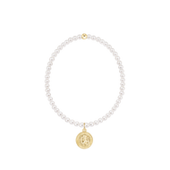 enewton Classic Pearl 3mm Bracelet - Protection Gold Disc