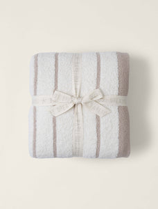 Barefoot Dreams CozyChic Border Throw | Sahara-Cream