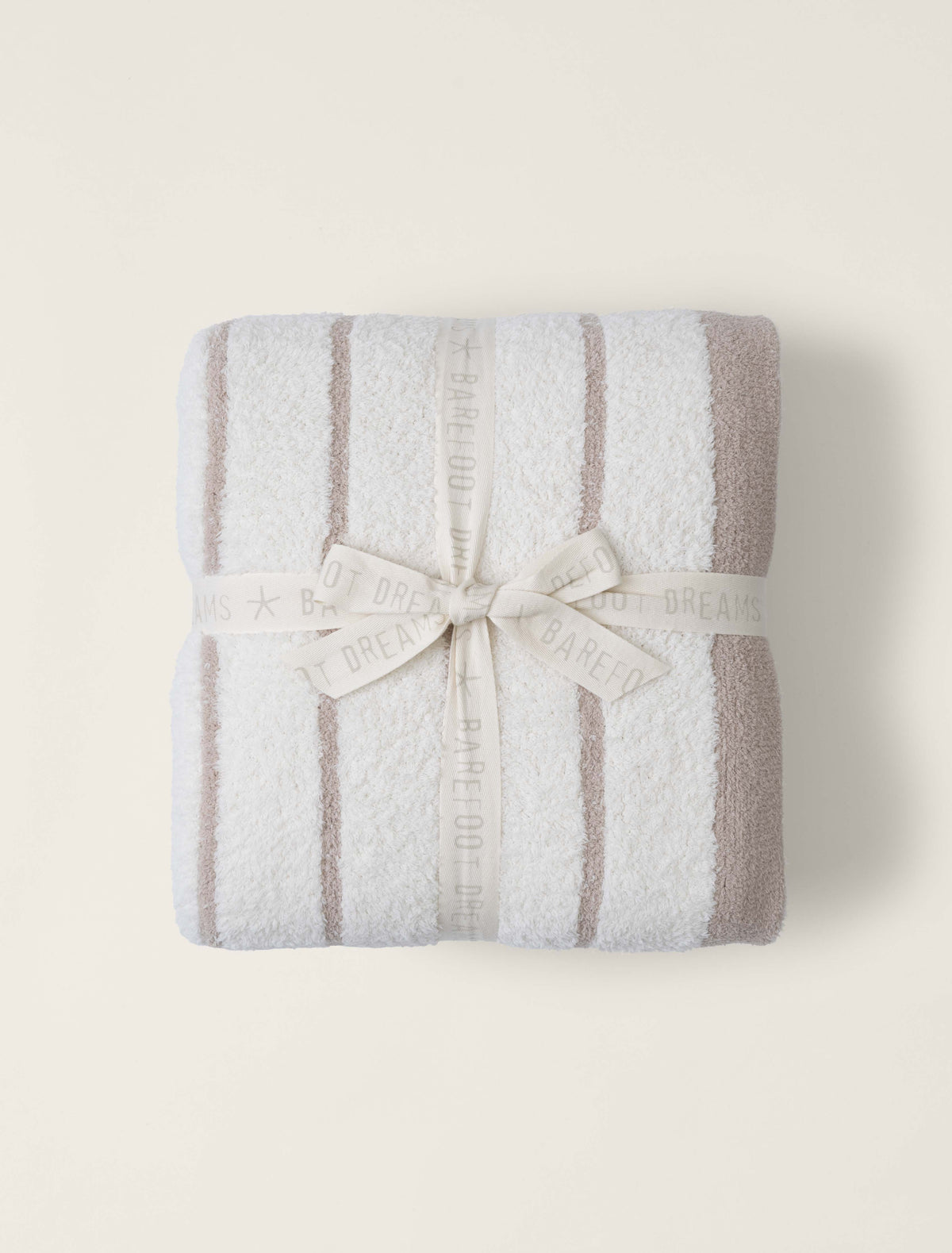 Barefoot Dreams CozyChic Border Throw | Sahara-Cream