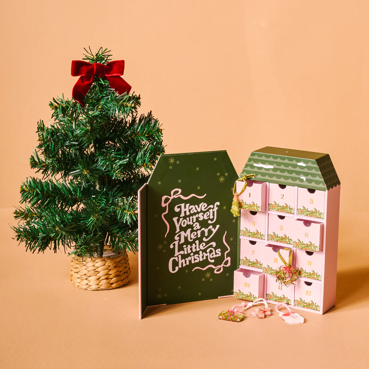 Classic Christmas Ornament Advent Calendar & Mini Tree