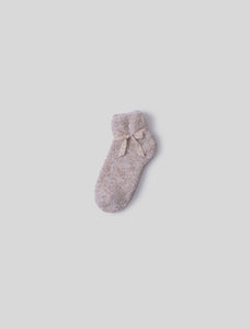 Barefoot Dreams CozyChic Heathered Tennis Socks | Stone